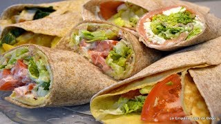 Wraps ó Burritos con 3 Rellenos y 3 Salsas Originales y faciles
