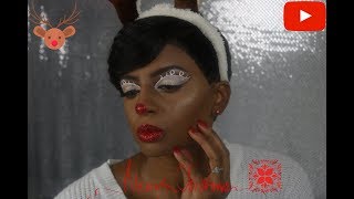 Rudolph the rednose reindeer Christmas glam makeup | Must see