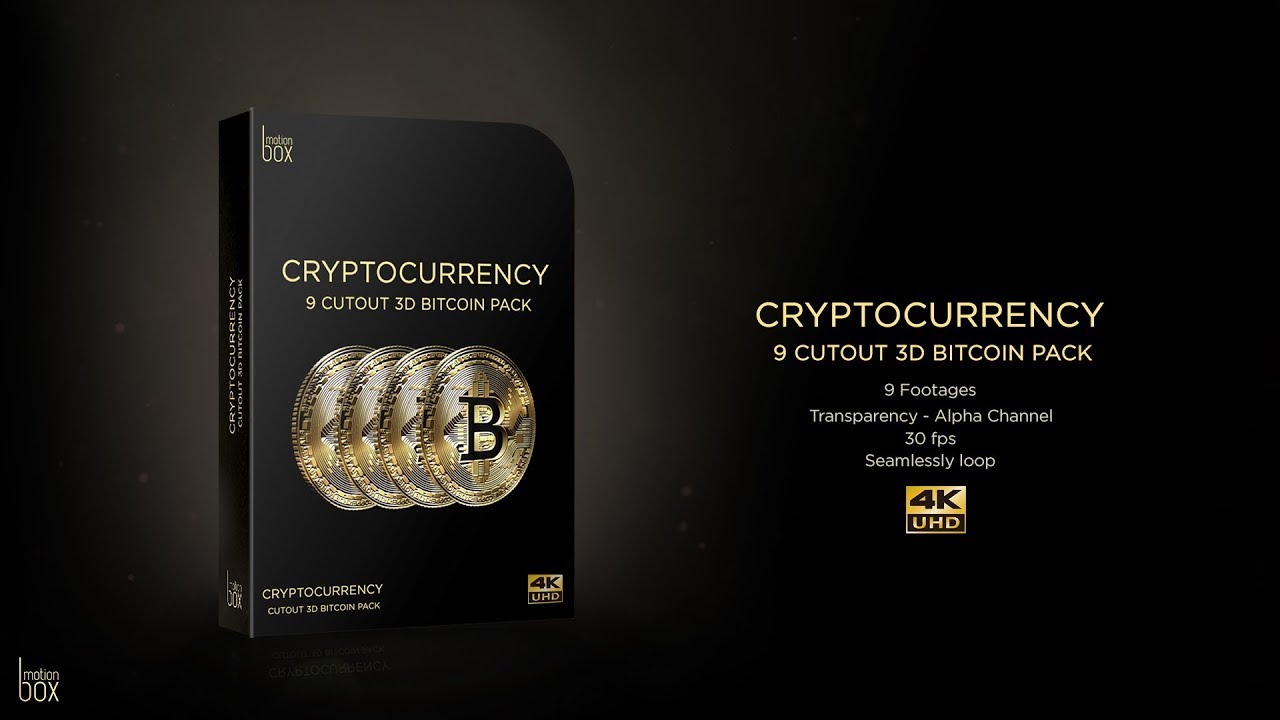 3D Cutout Bitcoin Pack 4K