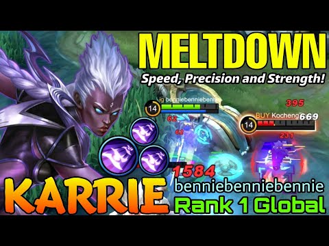 No Mercy Karrie 100% Meltdown The Enemies - Top 1 Global Karrie by benniebenniebennie -  MLBB