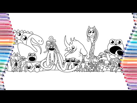 Garten of Banban 4 Coloring Pages from NEW THIRD Teaser Trailer / COLOR All NEW MONSTERS / NCS MUSIC