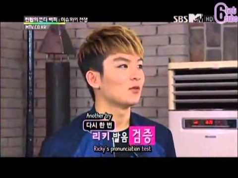 Teen top Ricky cute and funny pronunciation (cuts fr TTR100%)