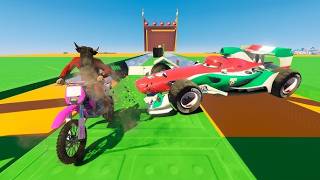 CORRE O TE ATROPELLO EN MOTO! ACELERA!! - GTA 5 ONLINE