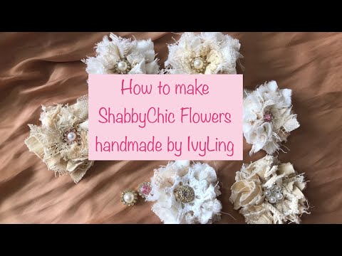 How to make Easy Peasy  Shabby Chic Fabric Lace Flowers ????
