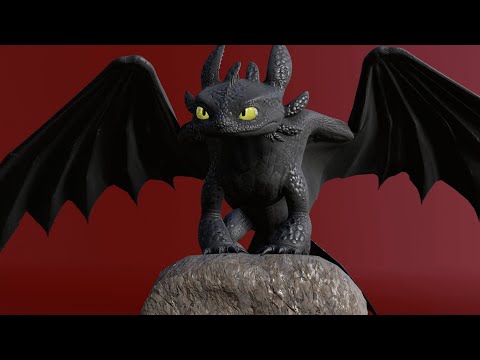 Elder Night Fury Roar | 3D Blender Animation