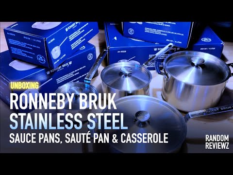 Ronneby Bruk Stainless Sauce Pan, Sauté pan & Casserole | Unboxing & review