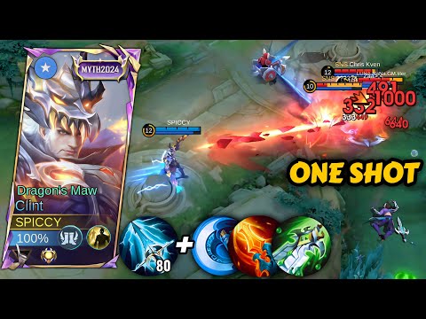 NEW CLINT FULL BURST DAMAGE BUILD🔥 ( ONE SHOT ) | CLINT NEW BUILD AND EMBLEM 2026 [ SOLO RANK ]-MLBB