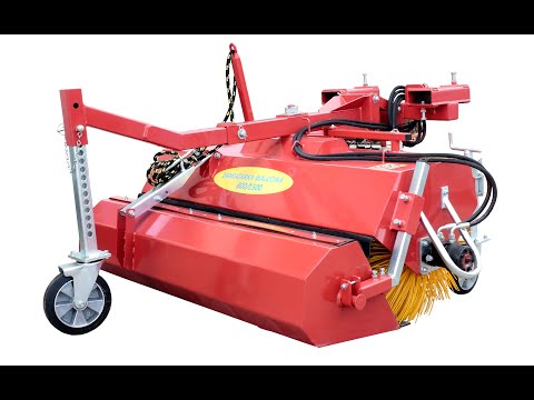 Zamiatarka 150 cm do wózka widłowego / do koparko-ładowarki, z koszem 4FARMER