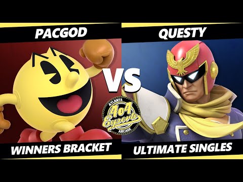 4o4 Smash Night 52 - PacGod (Pac-Man) Vs. Questy (Captain Falcon) SSBU Ultimate Tournament
