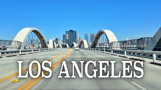Relaxing Roadtrip Downtown Los Angeles on a Hot Summer Day, 4K Epic Video