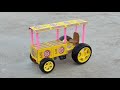 How To Make Tractor Trolley With Matchbox Top Diy Making Mini Garage For Tractors Construction