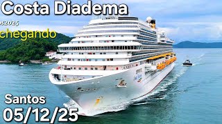 COSTA DIADEMA navio cruzeiro 05/12/25 drone cruise navio Brasil @cruzeiros2025  google drone #ship