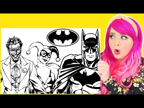 Coloring Batman, Joker & Harley Quinn Coloring Pages | Prismacolor Markers