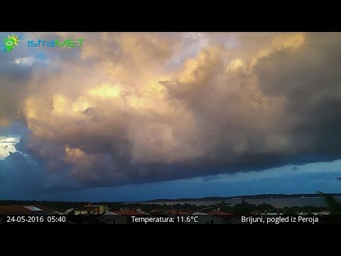 Istramet Webcam Peroj - time lapse jutro 23.svibnja