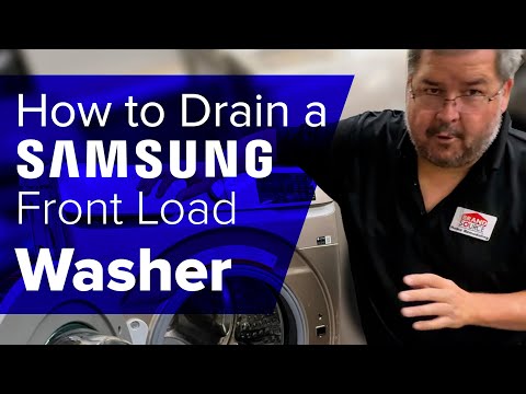 How to manually drain water out of a Samsung Front Load Washer