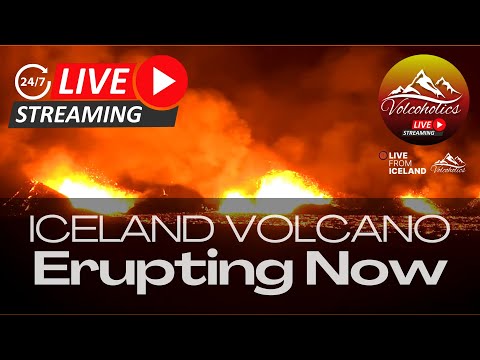 Iceland Volcano Eruption - Multiple LIVE Webcam Views