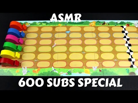 ASMR 600 SUBS SPECIAL - The Most Exciting Snail Race (Whispering) Board Game Playthrough