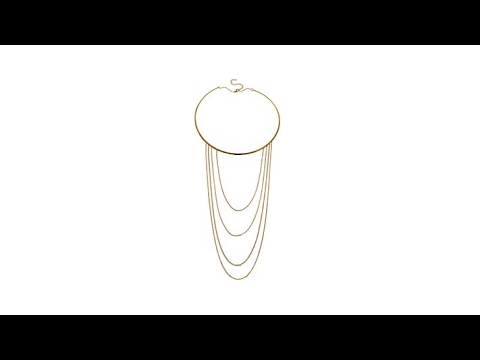 Stately Steel Neckwire with Graduated 4Chain Drape