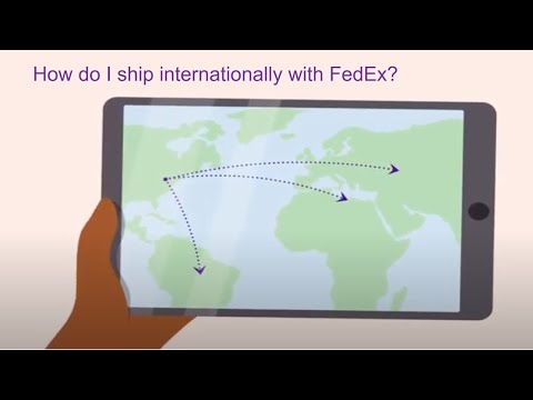 Part of a video titled How to ship internationally with FedEx - YouTube