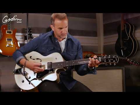 Demoing the Godin Guitars 5th Avenue Uptown LTD SilverGold