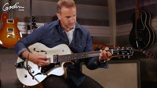 Video thumbnail for Demoing the Godin Guitars 5th Avenue Uptown LTD SilverGold by Guitares Godin Officiel / Godin Guitars Official