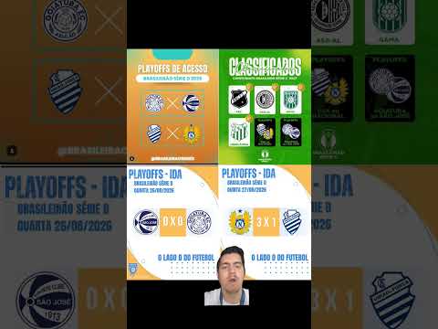 GOIATUBA-GO X SÃO JOSÉ-RS ! CSA-AL X NACIONAL-AM ! PLAYOFFS DA SÉRIE D ! VALE VAGA NA SÉRIE C 2027 !