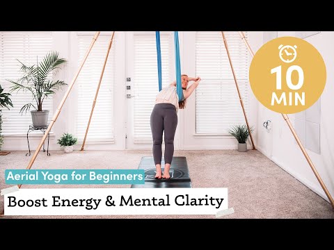 Aerial Yoga for Beginners | 10 Min Class to Boost Energy & Mental Clarity