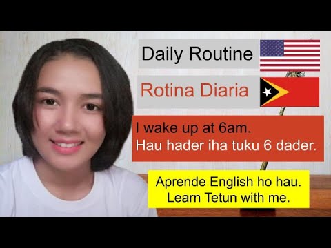 Fraze sira kona rotina diaria iha English | Daily Routine sentences in tetun language | learn w/ me