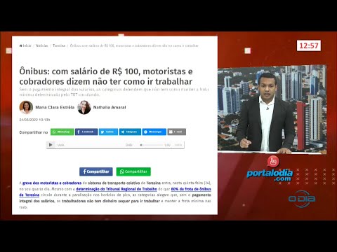 Notícias do Portal O Dia com o repórter André Santos 24 03 2022