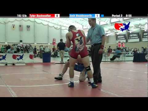 University Nat`ls FS  74 KG / 163 lbs: Tyler Buckwalter vs. Josh Houldsworth