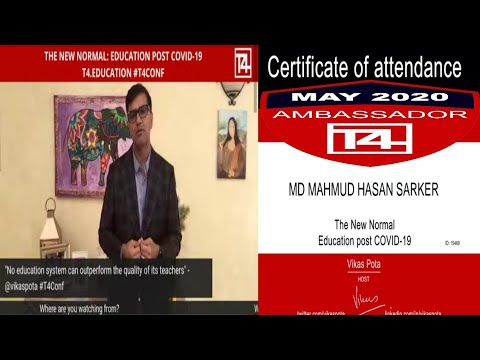 T4 new normal biggest international conference .T4 Education and our world , discussing my question