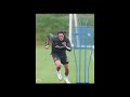 Edinson Cavani training for the first time at Manchester United