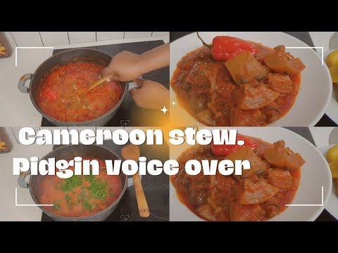 How to cook authentic cameroon stew / Tomatoes stew / Tomatoes sauce/ Pidgin voice over