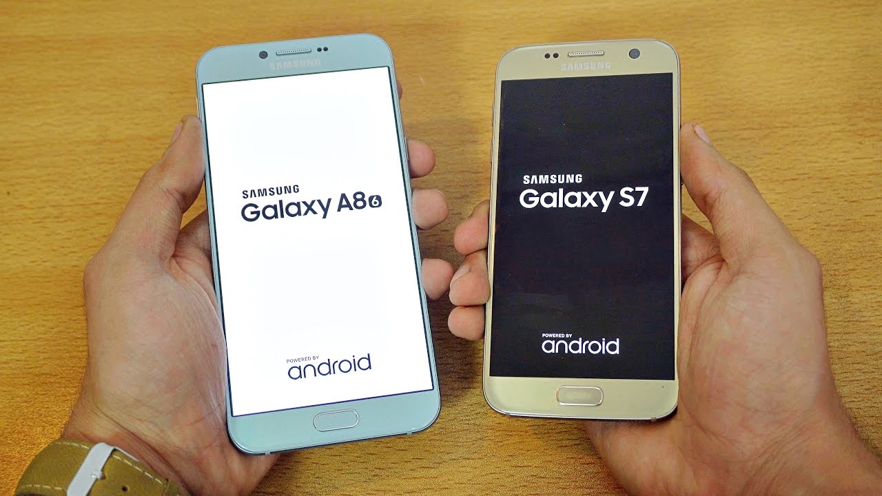 Samsung Galaxy A8 (2016) vs Galaxy S7 - Speed Test! (4K)