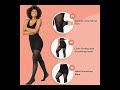 SHAPERMINT Solid Black Opaque Tights With Nylon Control Top Hosiery Pantyhose For