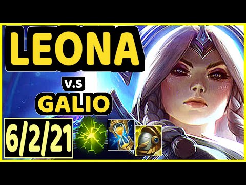 KASING (LEONA) vs GALIO - 6/2/21 KDA BOTTOM SUPPORT GAMEPLAY - EUW Ranked DIAMOND