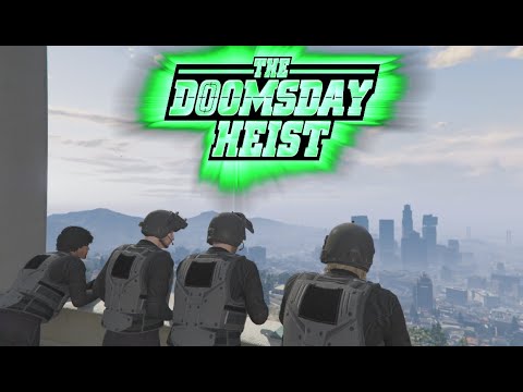 GTA 5 The Doomsday Heist: 4 idiots save the world... (Funny moments)