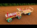 How To Make Matchbox Tractor Trolley 3 7V Gear Motor Mini Tractor Homemade DIY Toy