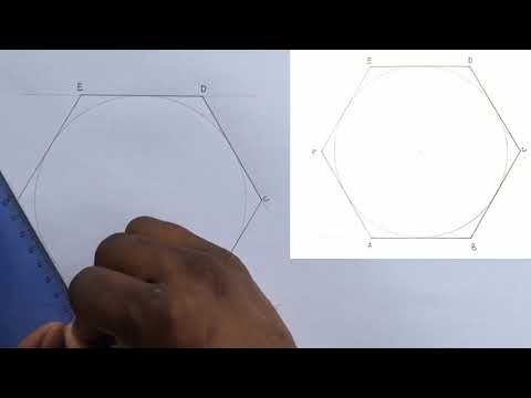 How to construct a regular HEXAGON around a Circle. (...