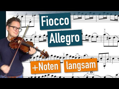 Fiocco Allegro SLOW | VIOLIN SOLO | Violin Sheet Music