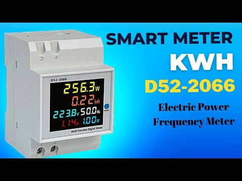 6 in 1 Din Rail AC Smart Meter Voltage Monitor Power Factor Active KWH Electric Power