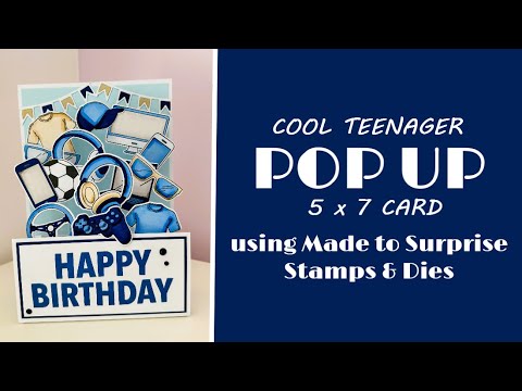 COOL Pop Up Card for a Teenager / Super Easy / Using Made to Surprise Dies