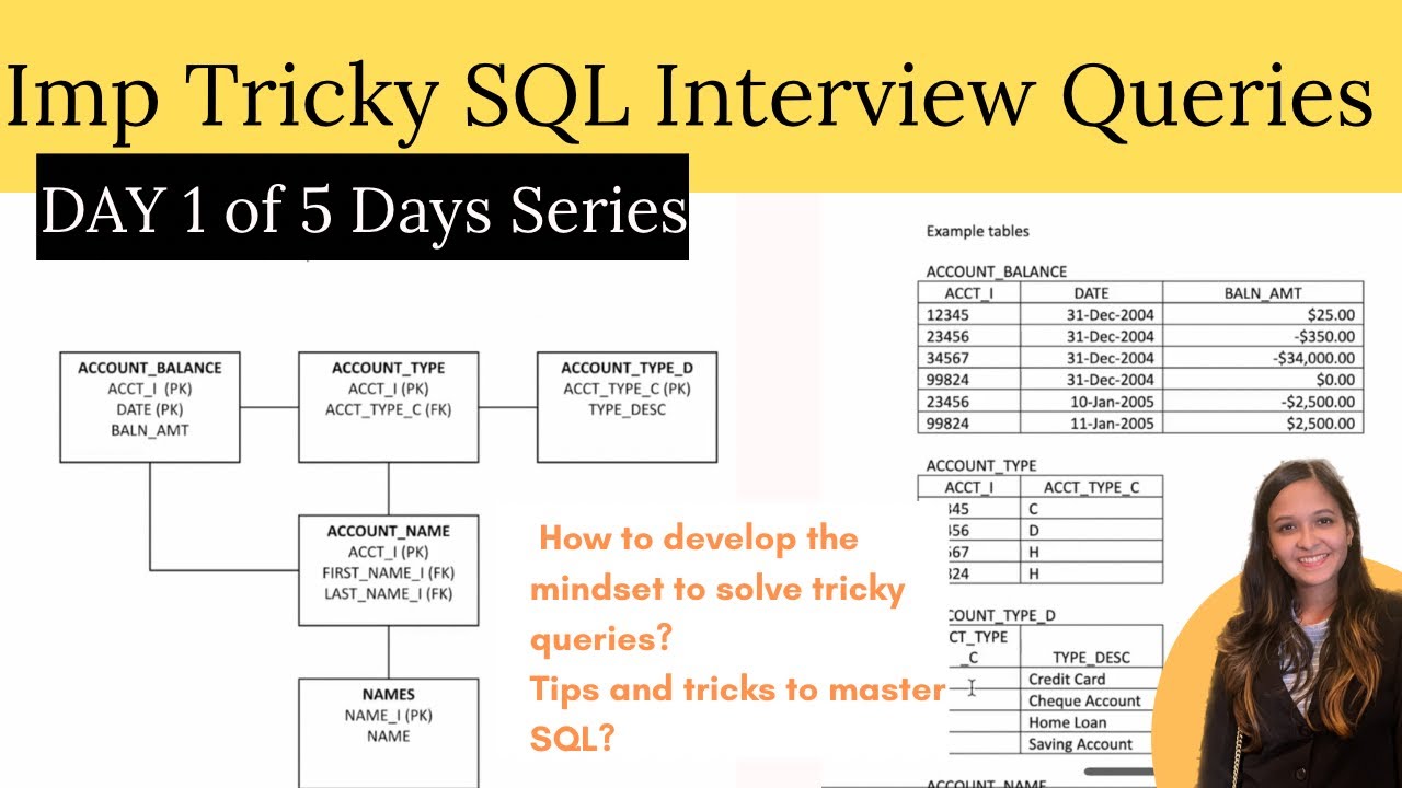Day 1: Solving TRICKY SQL Interview Queries | SQL Query Interview Questions
