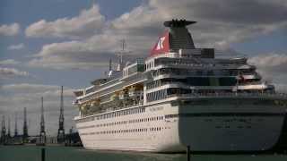 MV Balmoral makes her departure from City Cruise Terminal Southampton 11th August 2013