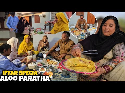 Special Iftar Aloo Paratha🥔| Ammi Ka Desi Tarka | Family Vlog ❤️Best Iftar in Village Life  Pakistan