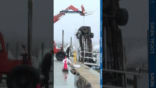 Crews pull out van that fell into water in North Kingstown