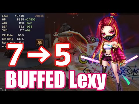 【Summoners War | Curry's RTA】7 → 5, THE BUFFED Lexy, she gots insane power!!!