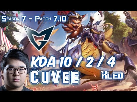 SSG CuVee KLED vs RUMBLE Top - Patch 7.10 KR Ranked