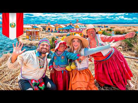 THIS IS HOW THEY LIVE ON LAKE TITICACA *We Visited the Uros People* THEY LIVE IN FLOATING HOUSES