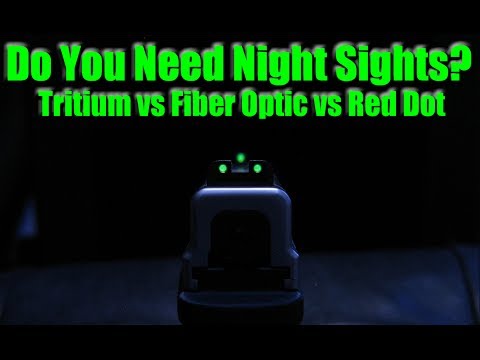 Best Sights For Night Shooting? Tritium vs Fiber Optic \u0026 Red Dot For Self Defense